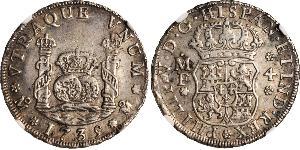 4 Real Virreinato de Nueva España (1519 - 1821) Plata Felipe V de España (1683-1746)