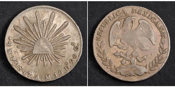 4 Real Mexiko Silber 
