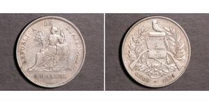 4 Real República de Guatemala (1838 - ) Silber 