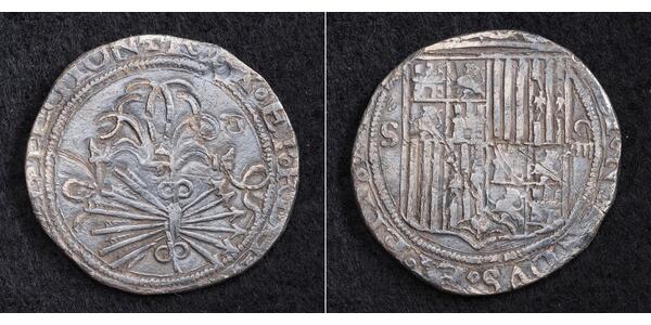 4 Real Spanien Silber Isabella I of Castile (1451-1504)