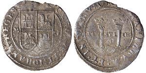 4 Real Vizekönigreich Neuspanien (1519 - 1821) Silber Karl V, Römisch-deutscher Kaiser (1500-1558)