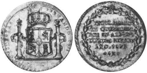 4 Real Vizekönigreich Neuspanien (1519 - 1821) Silber Ferdinand VII. von Spanien (1784-1833)