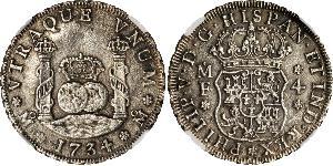 4 Real Spanish Mexico  / Kingdom of New Spain (1519 - 1821) Silver Philip V of Spain(1683-1746)