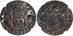 4 Real Spanish Mexico  / Kingdom of New Spain (1519 - 1821) Silver Philip V of Spain(1683-1746)