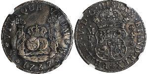 4 Real Spanish Mexico  / Kingdom of New Spain (1519 - 1821) Silver Philip V of Spain(1683-1746)