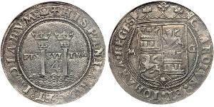 4 Real Spanish Mexico  / Kingdom of New Spain (1519 - 1821) Silver Charles V, Holy Roman Emperor (1500-1558)