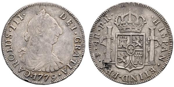 4 Real Viceroyalty of the Río de la Plata (1776 - 1814) / Bolivia Silver Charles III of Spain (1716 -1788)