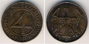 4 Reichpfennig Weimar Republic (1918-1933) Bronze 