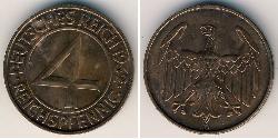 4 Reichpfennig Weimarer Republik (1918-1933) Bronze 