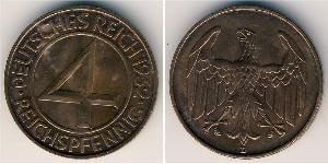 4 Reichpfennig Repubblica di Weimar (1918-1933) Bronzo 