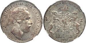 4 Riksdaler United Kingdoms of Sweden and Norway (1814-1905) Argent Charles XV de Suède (1826 - 1872)