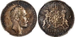 4 Riksdaler United Kingdoms of Sweden and Norway (1814-1905) Argento Carlo XV di Svezia (1826 - 1872)