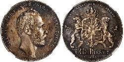 4 Riksdaler 瑞典－挪威联盟 (1814 - 1905) 銀 卡爾十五世 (1826 - 1872)
