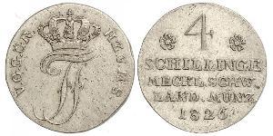 4 Shilling Grand-duché de Mecklembourg-Schwerin (1352-1918) Argent Frédéric-François Ier de Mecklembourg-Schwerin