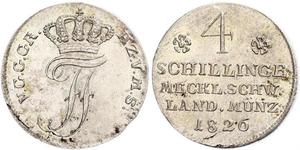 4 Shilling Grand-duché de Mecklembourg-Schwerin (1352-1918) Argent Frédéric-François Ier de Mecklembourg-Schwerin