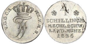 4 Shilling Meclemburgo-Schwerin (1352-1918) Argento Federico Francesco I di Meclemburgo-Schwerin