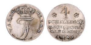 4 Shilling Meclemburgo-Schwerin (1352-1918) Argento Federico Francesco I di Meclemburgo-Schwerin