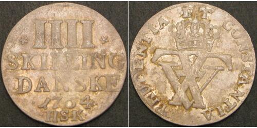 4 Skilling Denmark Silver 