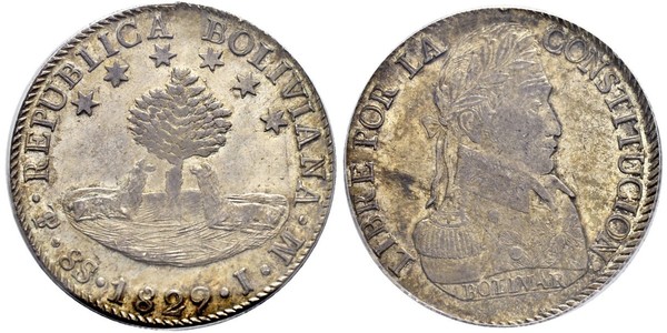 4 Sol Bolivie (1825 - ) Argent 