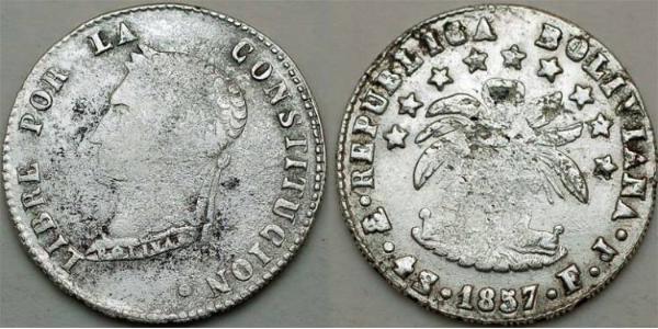 4 Sol Bolivie (1825 - ) Argent 