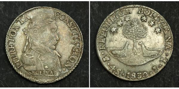 4 Sol Bolivia (1825 - ) Argento 