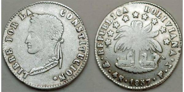 4 Sol Bolivia (1825 - ) Argento 