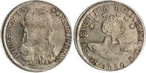 4 Sol Bolivia (1825 - ) Plata 