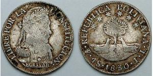 4 Sol Bolivia (1825 - ) Plata 