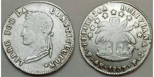 4 Sol Plurinational State of Bolivia (1825 - ) Silver 