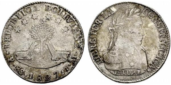 4 Sol Plurinational State of Bolivia (1825 - ) Silver 