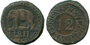 4 Stiver / 1/12 Rixdollar Sri Lanka/Ceylon Copper George III (1738-1820)