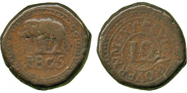 4 Stiver / 1/12 Rixdollar Sri Lanka/Ceylon Copper George III (1738-1820)