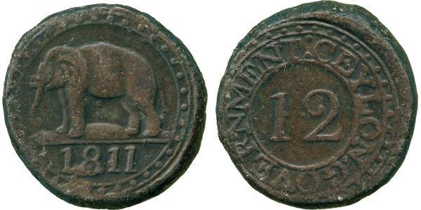 4 Stiver / 1/12 Rixdollar Sri Lanka Kupfer Georg III (1738-1820)