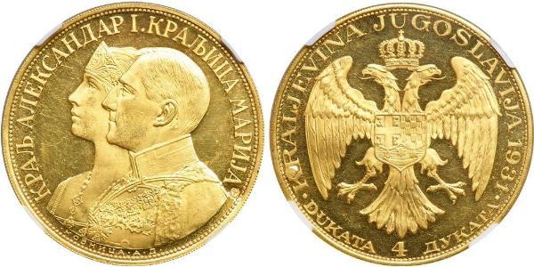 4 Дукат Соціалістична Федеративна Республіка Югославія (1943 -1992) Золото 