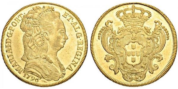 4 Ескудо Королівство Португалія (1139-1910) Золото Мария I королева Португалії (1734-1816)