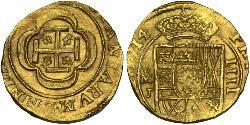 4 Ескудо Нова Іспанія (1519 - 1821) Золото Філіп V король Іспанії  (1683-1746)