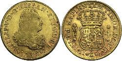4 Ескудо Нова Іспанія (1519 - 1821) Золото Філіп V король Іспанії  (1683-1746)