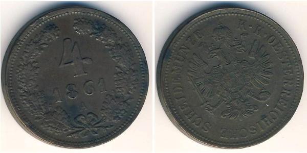 4 Крейцер Австрийская империя (1804-1867) Медь 