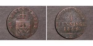 4 Пфеніг Королівство Пруссія (1701-1918) Мідь 