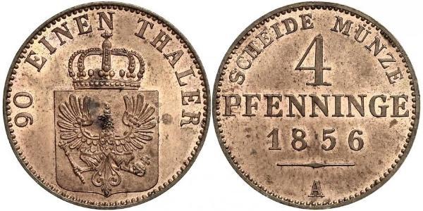 4 Пфеніг Королівство Пруссія (1701-1918) Мідь 