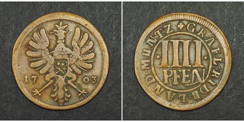 4 Пфеніг Федеральні землі Німеччини Мідь 