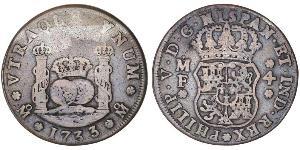 4 Реал Новая Испания (1519 - 1821) Серебро Филипп V король Испании (1683-1746)