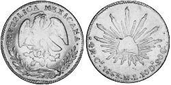 4 Реал Second Federal Republic of Mexico (1846 - 1863) Срібло 
