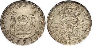 4 Реал Нова Іспанія (1519 - 1821) Срібло Фердинанд VI  король Іспаніі (1713-1759)