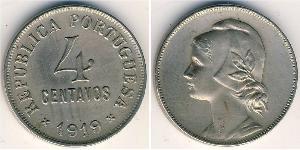 4 Сентаво Перша Португальська Республіка (1910 - 1926) Нікель/Мідь 