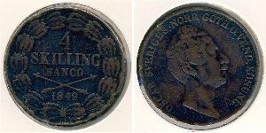 4 Скиллинг Швеция  