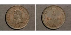 4 Сольдо Папская область (752-1870)  Пий IX (1792- 1878)