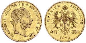 4 Флорін Австро-Угорщина (1867-1918) Золото Франц Иосиф I (1830 - 1916)