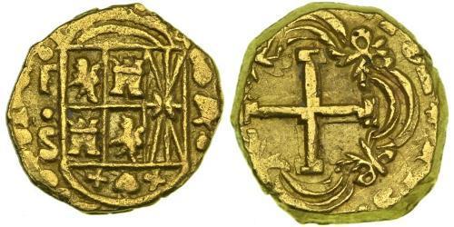 4 Эскудо New Kingdom of Granada (1549 - 1739) Золото Филипп V король Испании (1683-1746)