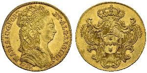 4 Эскудо Королевство Португалия (1139-1910) Золото Мария I королева Португалии (1734-1816)